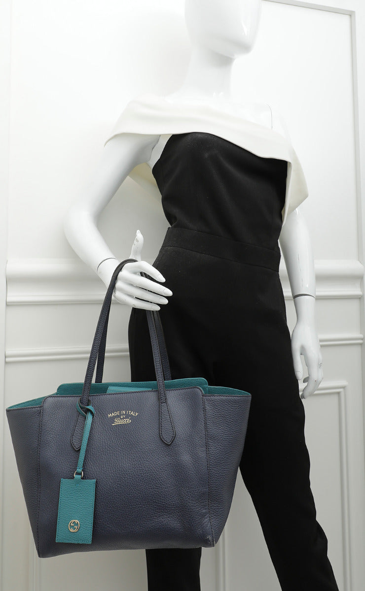 Gucci Blue Swing Small Tote Bag-Gucci-THE CLOSET