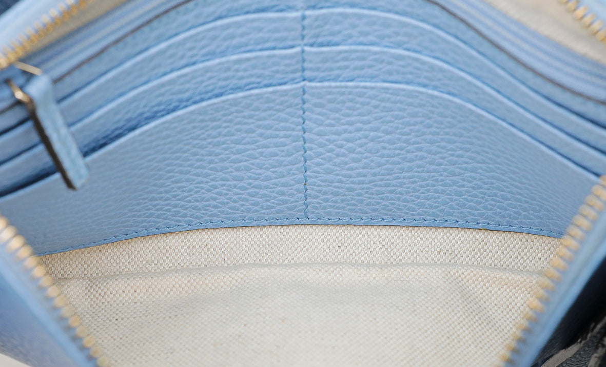 Gucci Light Blue Swing Wristlet Pouch-Gucci-THE CLOSET