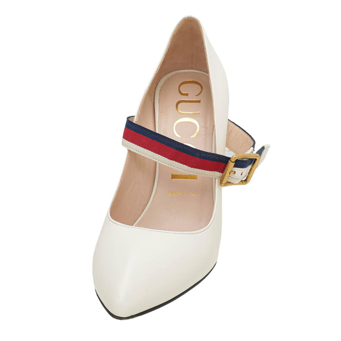 Gucci White Sylvie Pump 38-Gucci-THE CLOSET