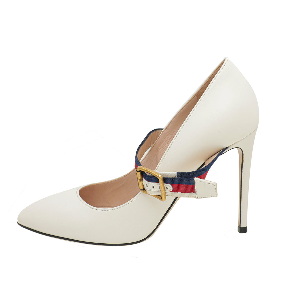Gucci White Sylvie Pump 38-Gucci-THE CLOSET