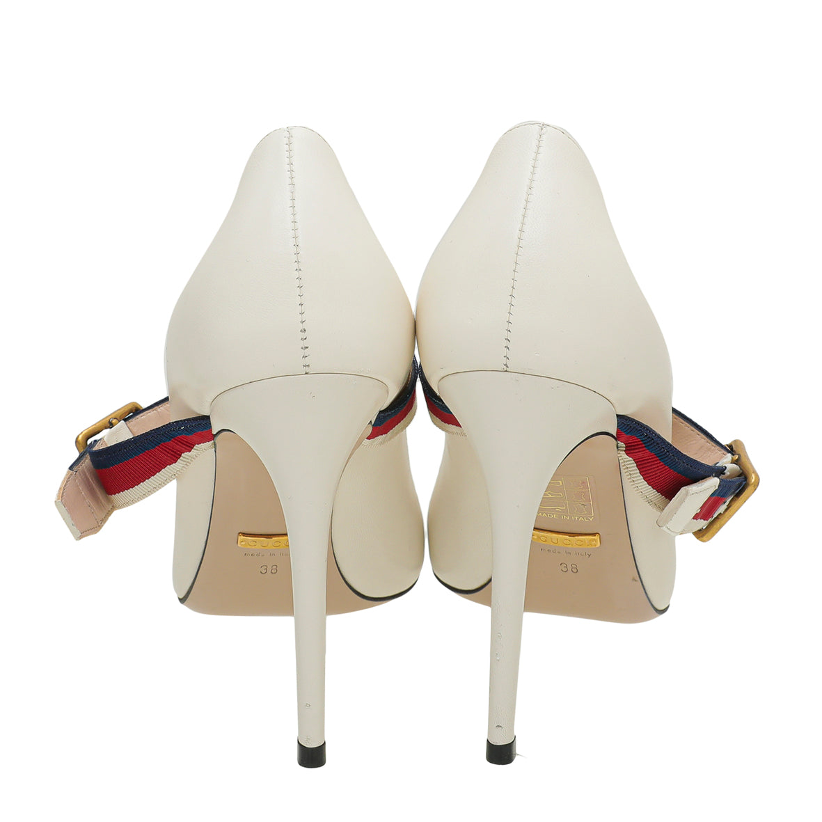 Gucci White Sylvie Pump 38-Gucci-THE CLOSET