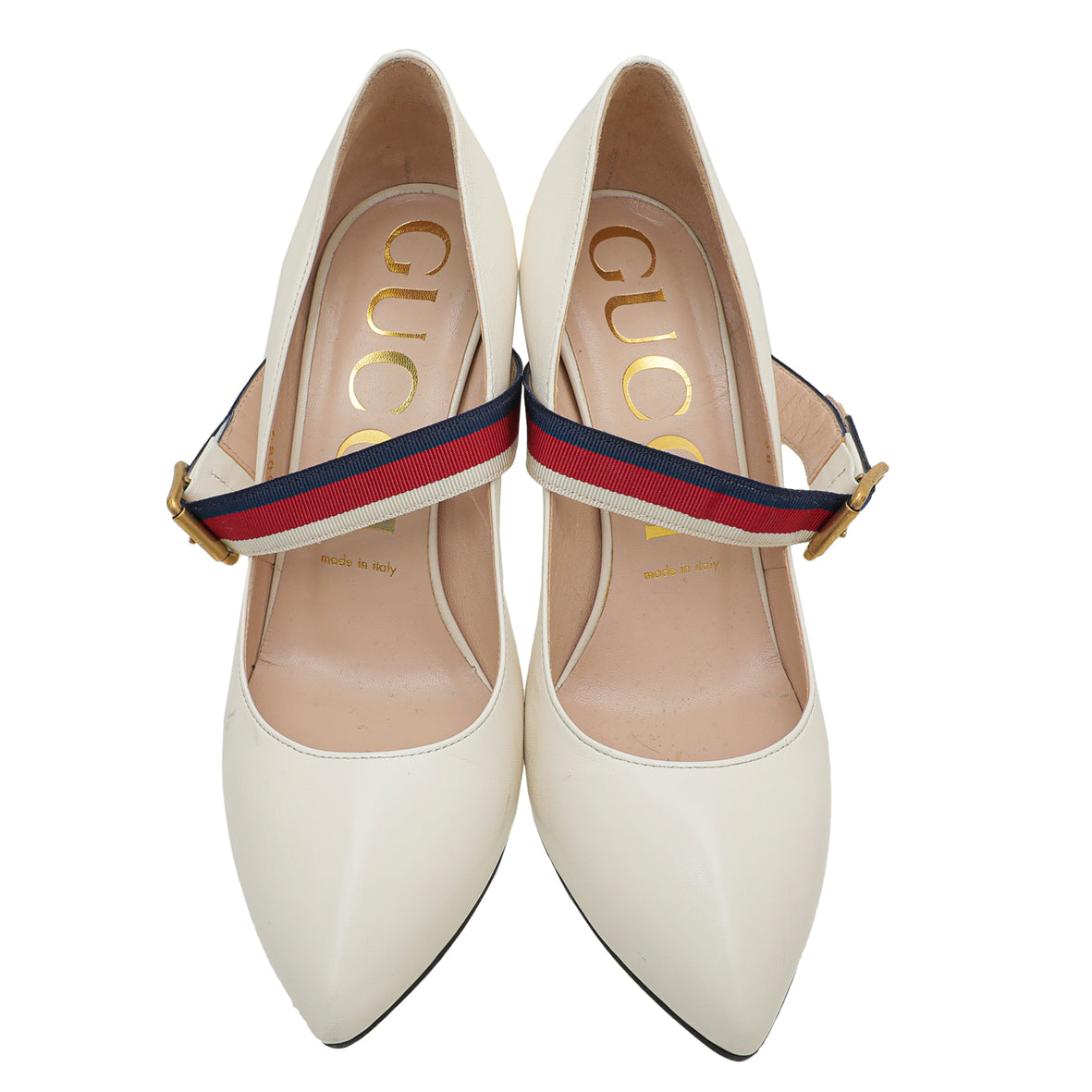 Gucci White Sylvie Pump 38-Gucci-THE CLOSET