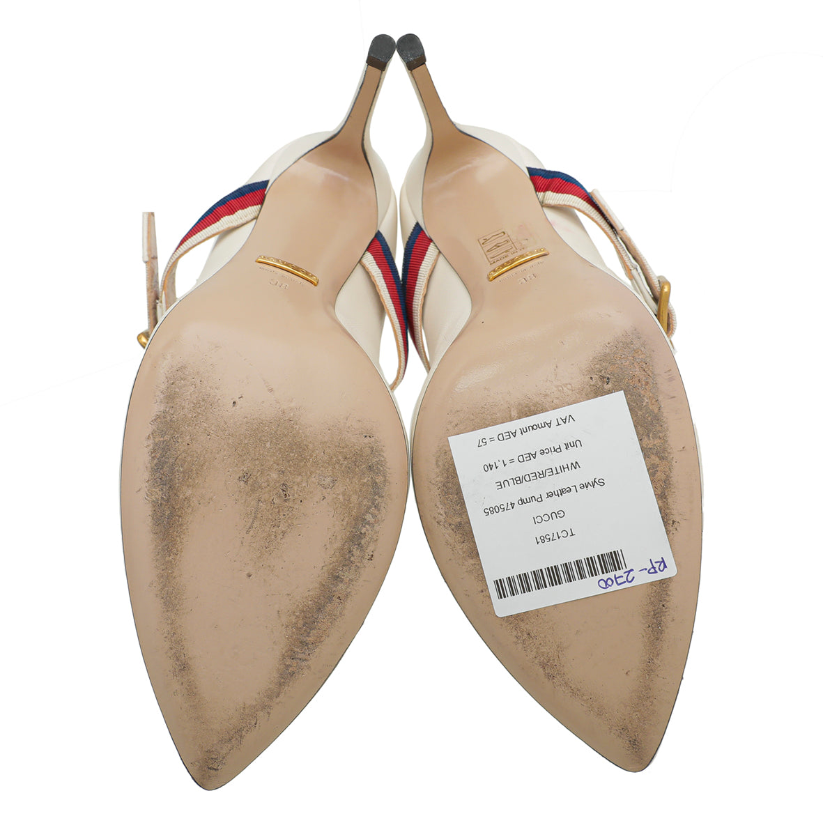 Gucci White Sylvie Pump 38-Gucci-THE CLOSET