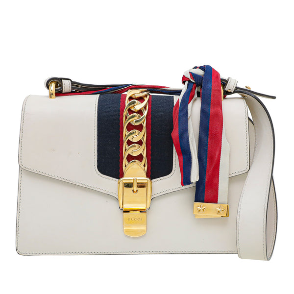 Gucci White Sylvie Small Bag THE CLOSET