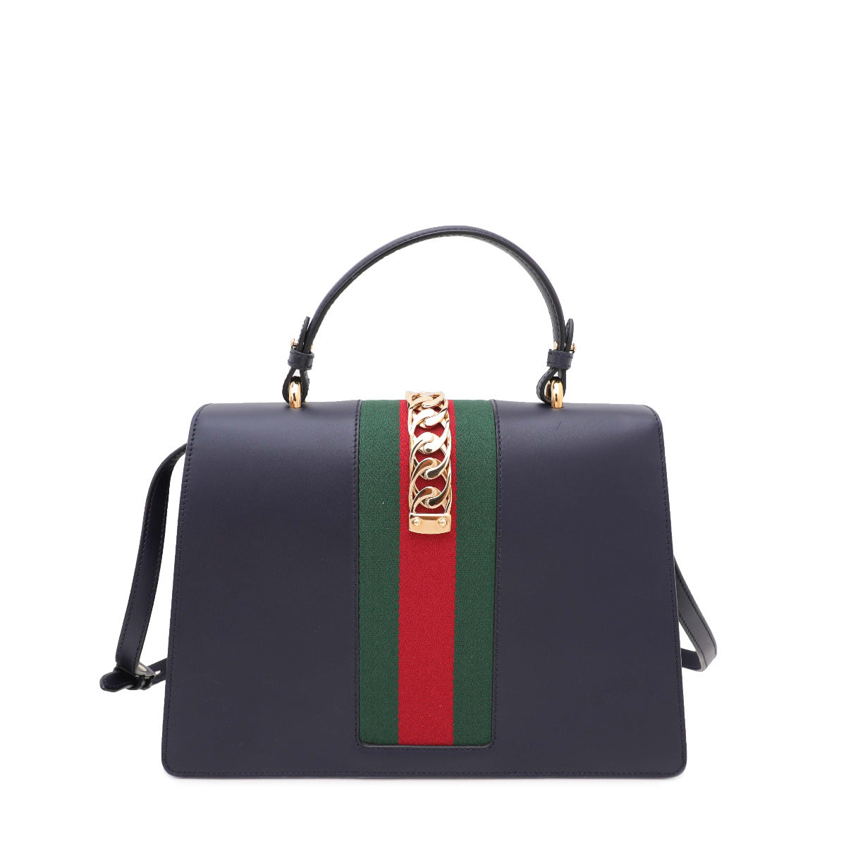 Gucci Navy Blue Sylvie Medium Bag