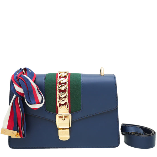Gucci Blue Sylvie Small Bag