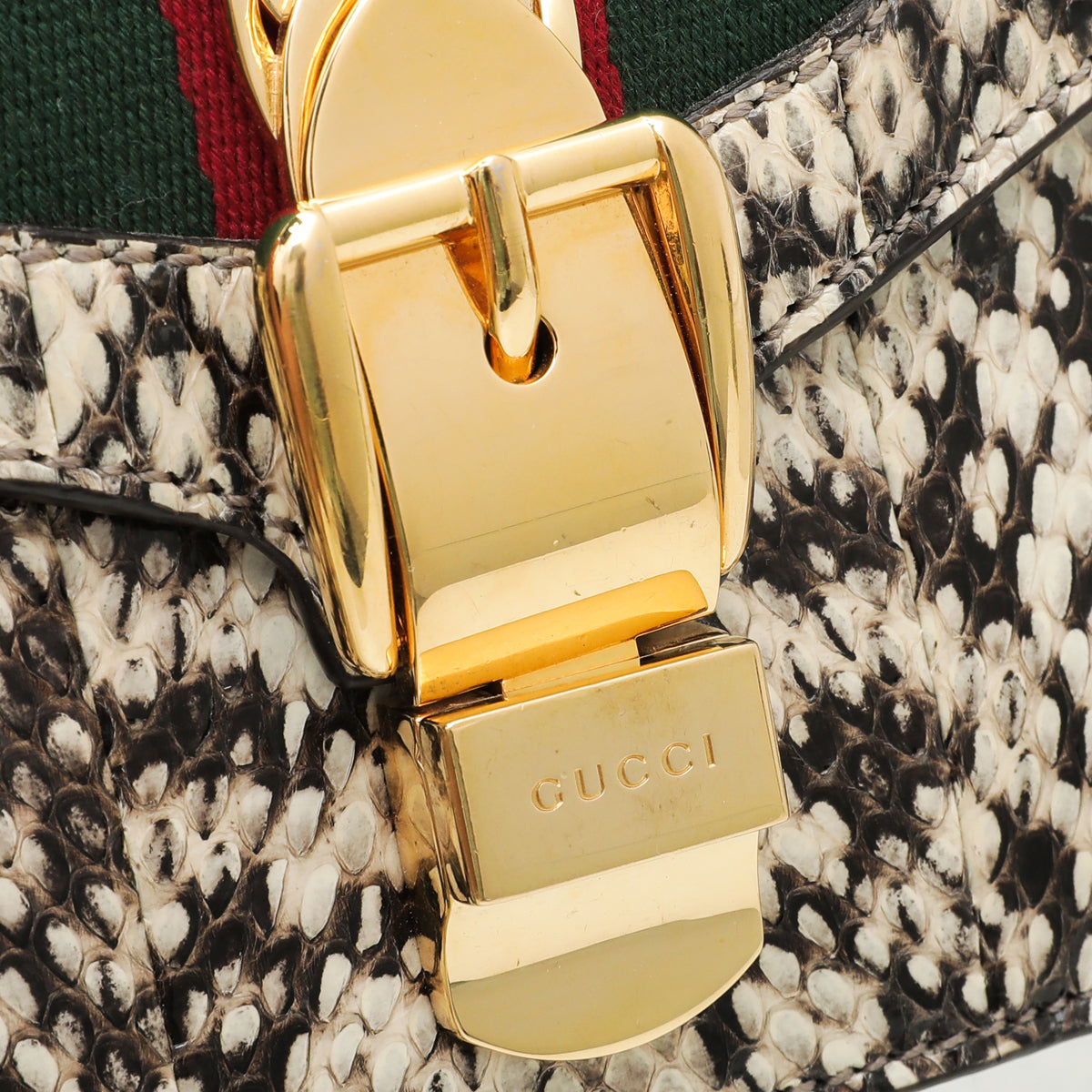 Gucci Natural Snakeskin Sylvie Mini Chain Bag-Gucci-THE CLOSET