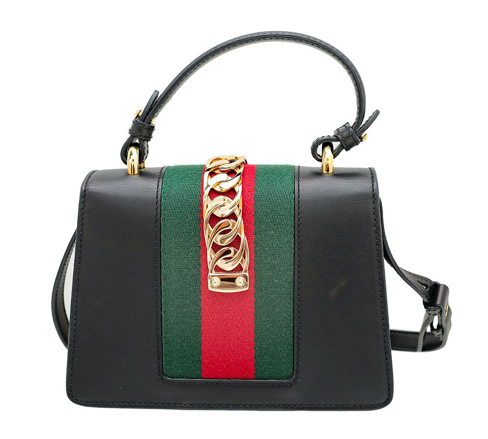 Gucci Black Sylvie Top Handle Bag-Gucci-THE CLOSET