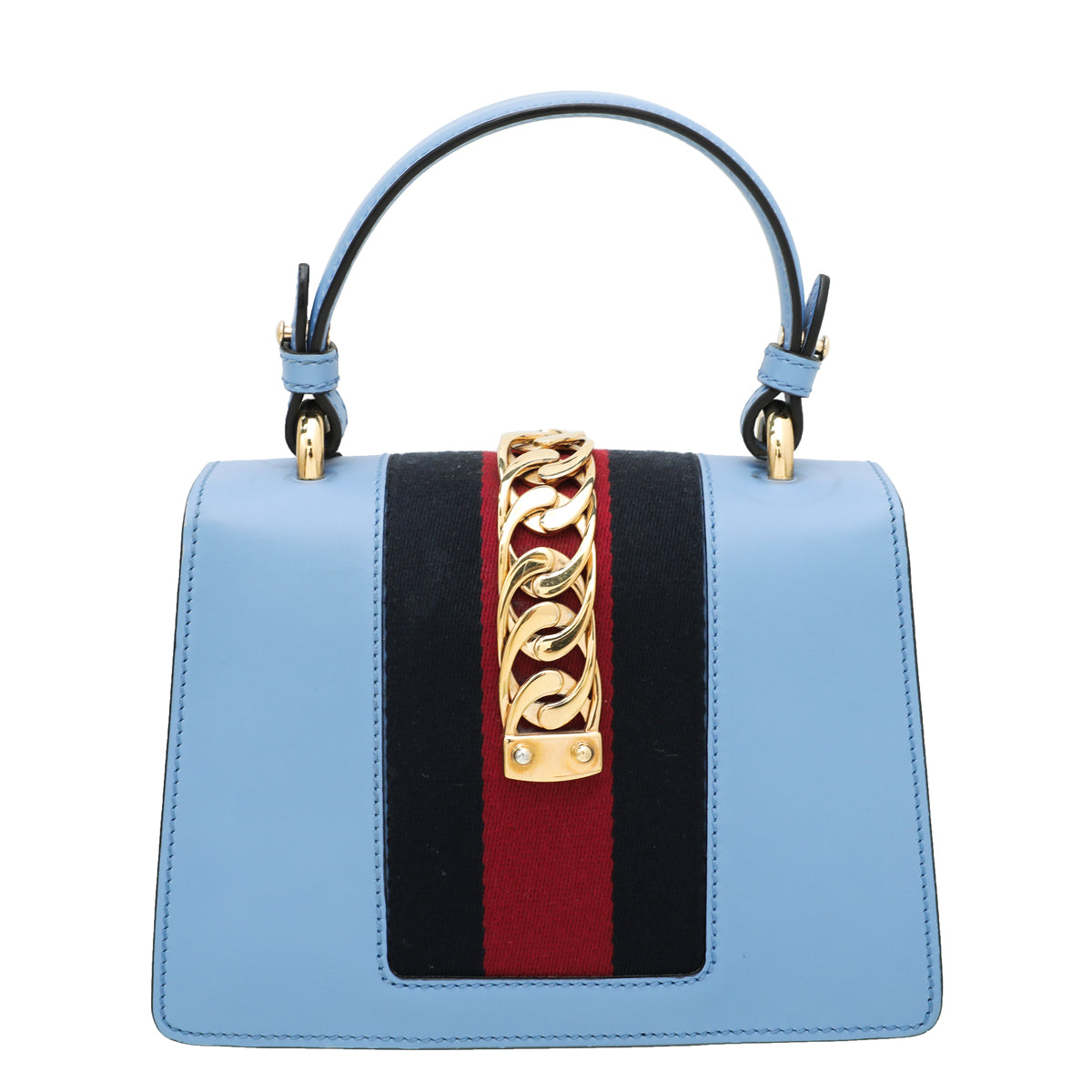 Gucci Blue Sylvie Top Handle Mini Bag-Gucci-THE CLOSET