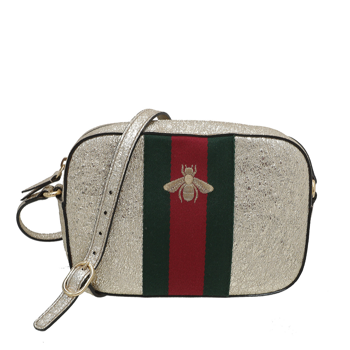 Gucci Metallic Gold Webby Bee Camera Bag-Gucci-THE CLOSET