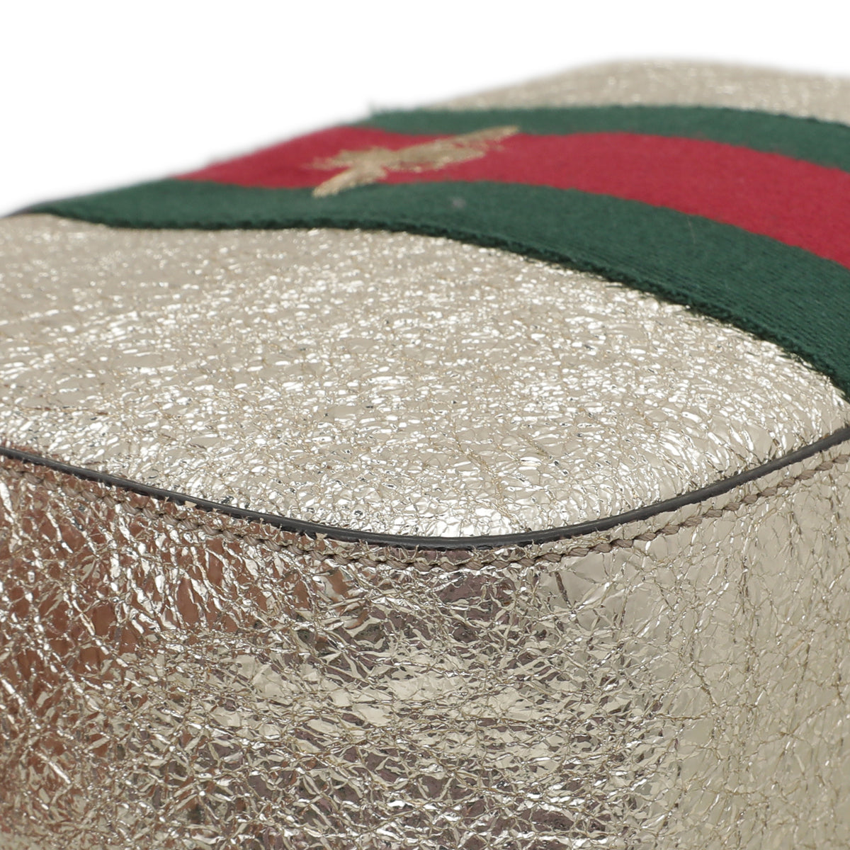 Gucci Metallic Gold Webby Bee Camera Bag-Gucci-THE CLOSET