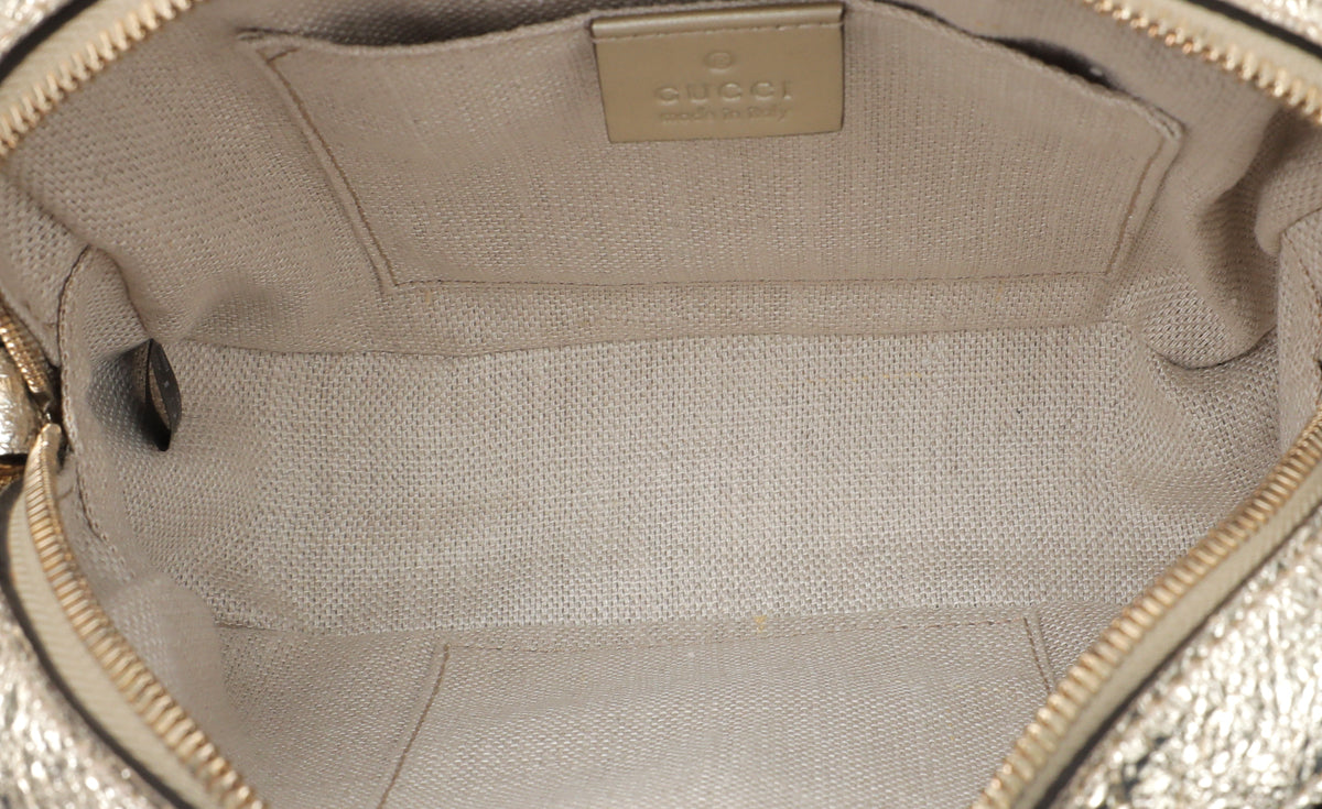 Gucci Metallic Gold Webby Bee Camera Bag-Gucci-THE CLOSET