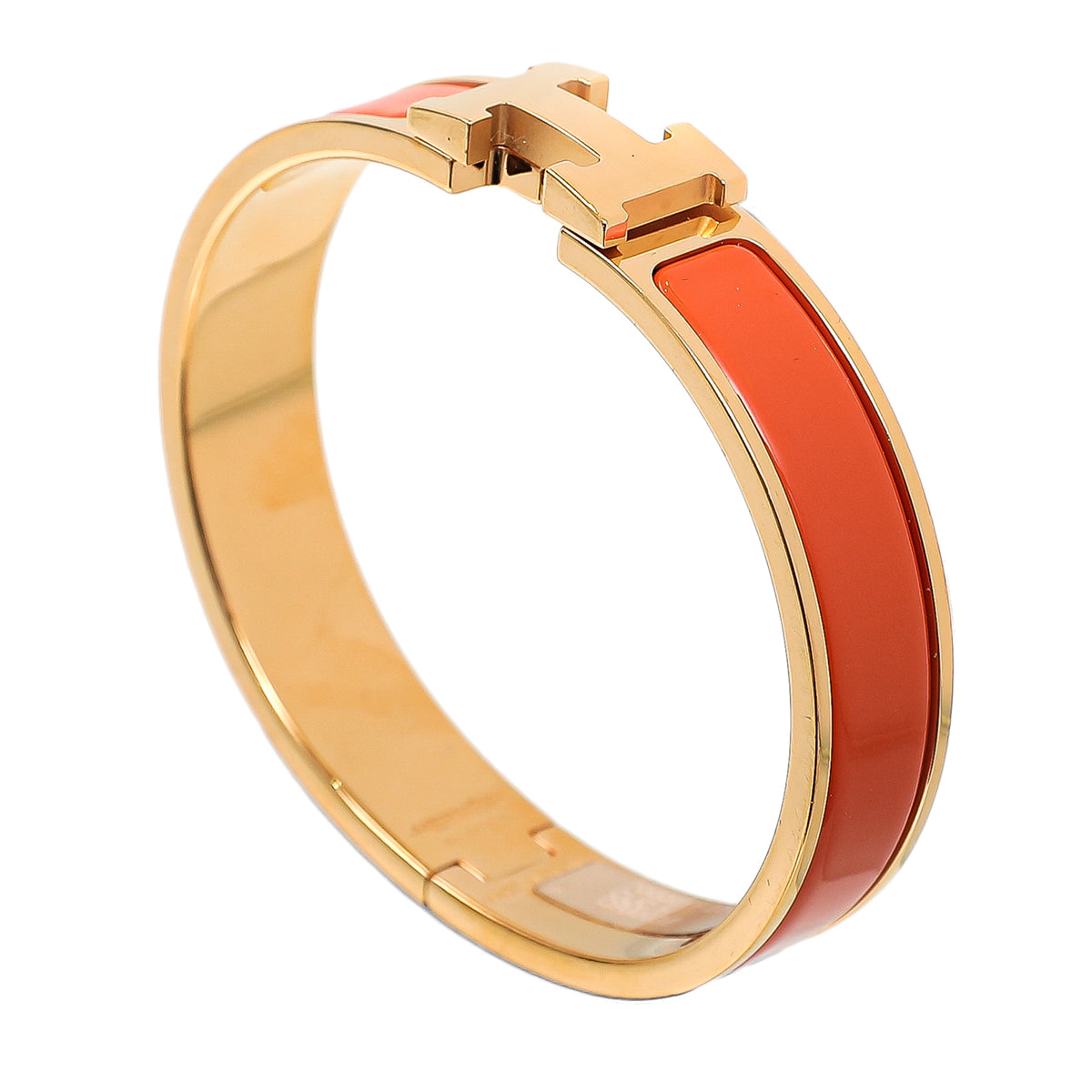 Herme Orange Clic H Bracelet-Hermes-THE CLOSET