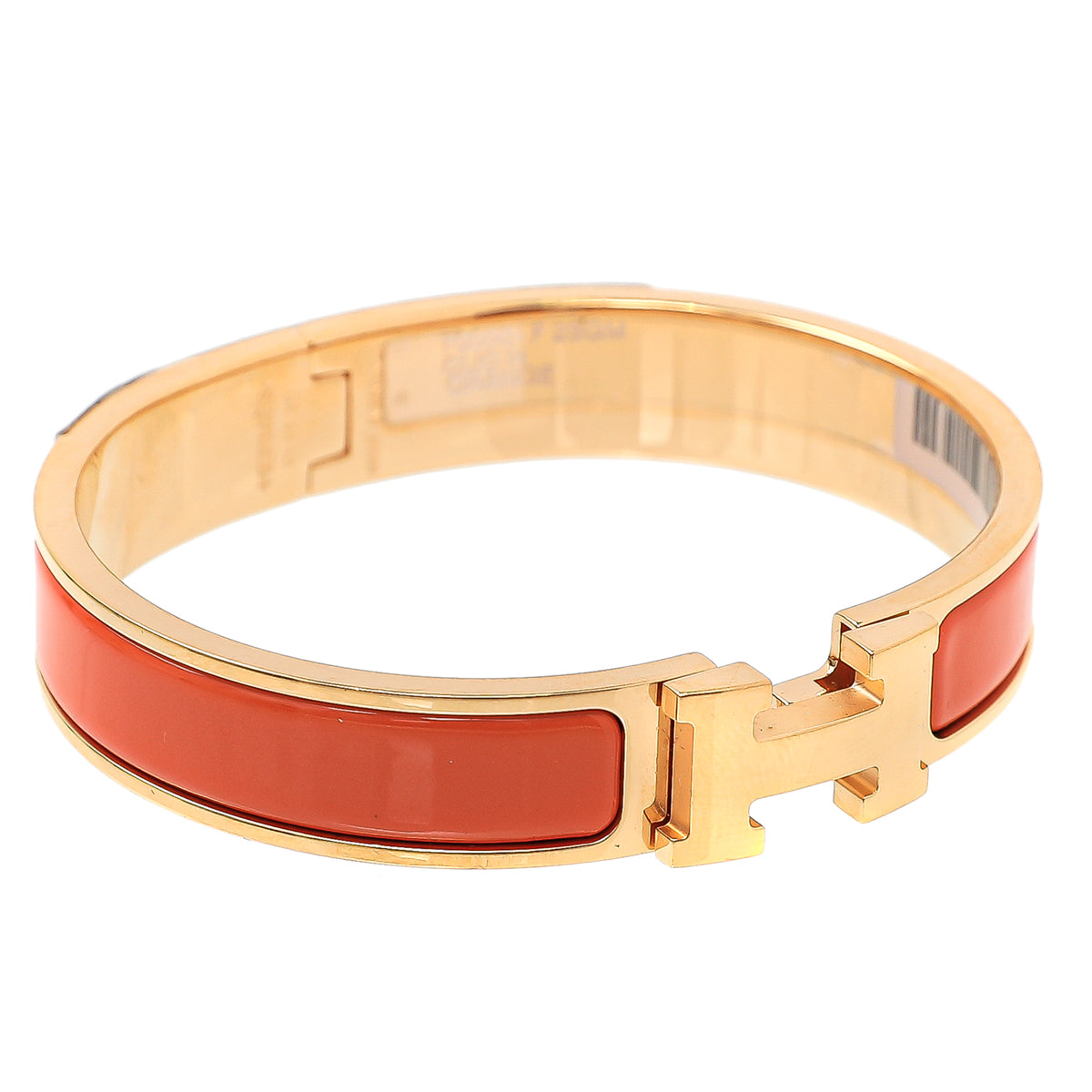 Herme Orange Clic H Bracelet-Hermes-THE CLOSET