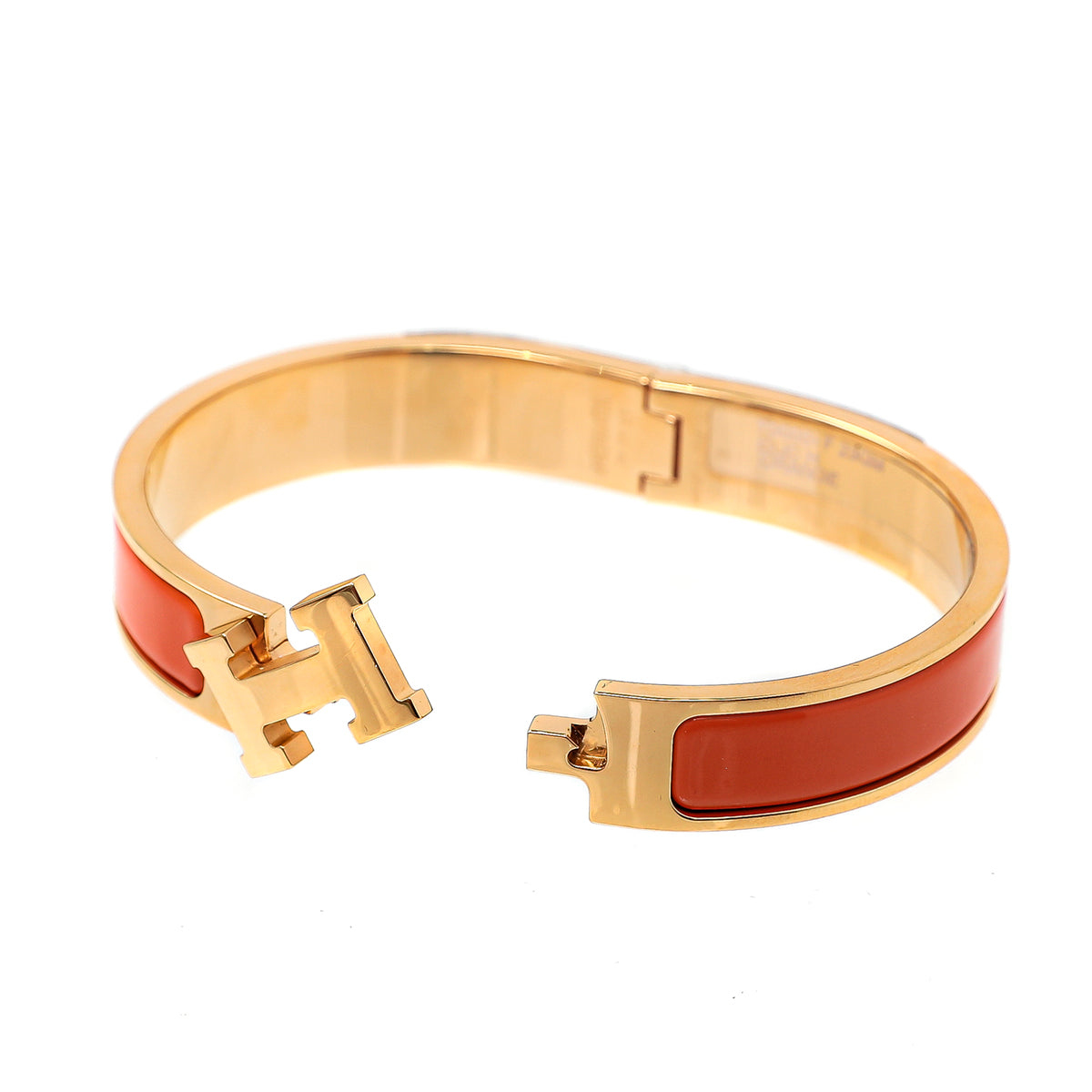 Herme Orange Clic H Bracelet-Hermes-THE CLOSET