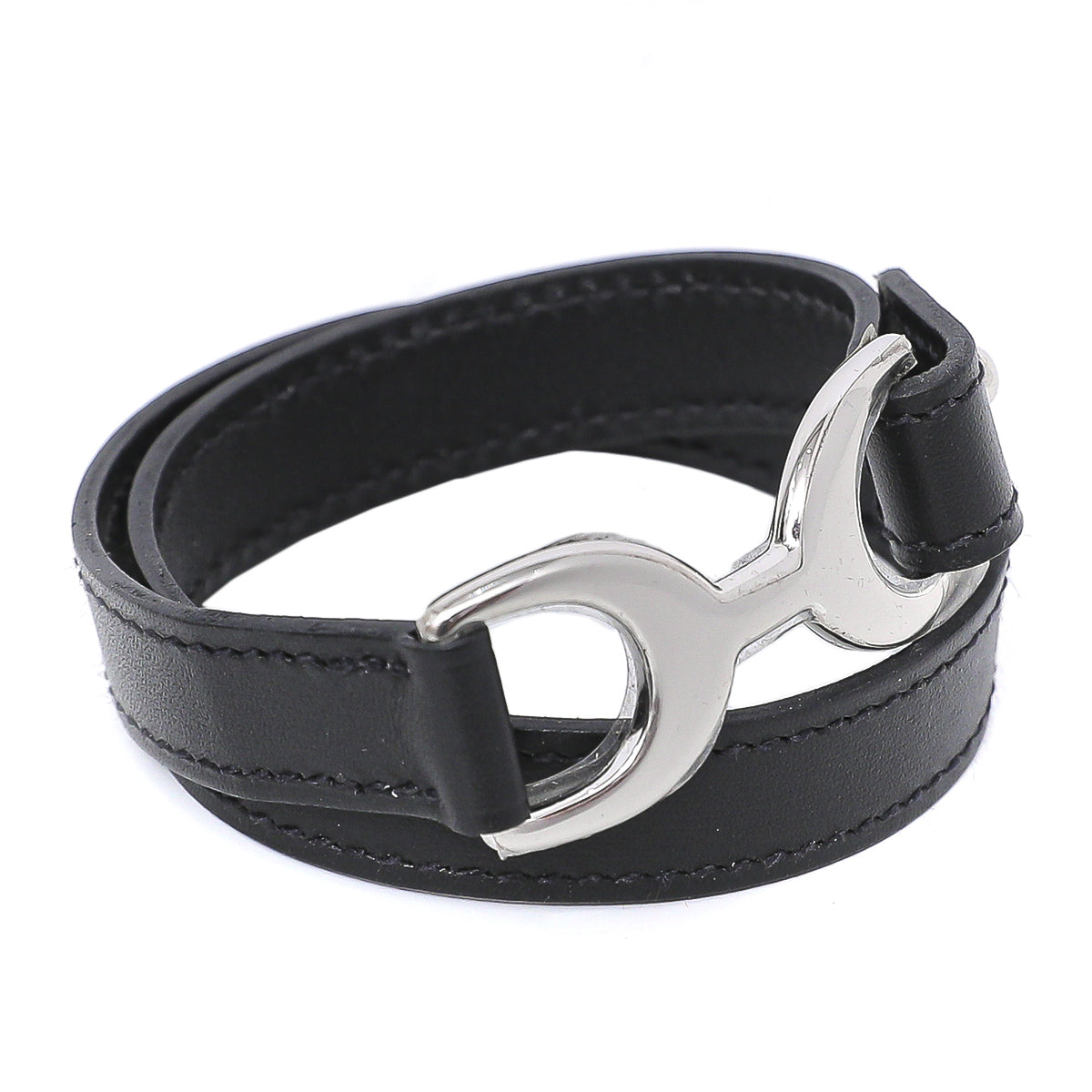 Hermes Black Baby Pavane Double Tour Bracelet-Hermes-THE CLOSET