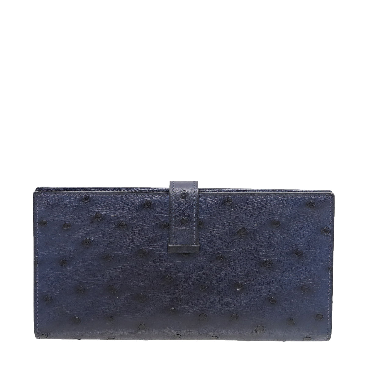 Hermes Bleu Saphir Ostrich Beam Wallet-Hermes-THE CLOSET