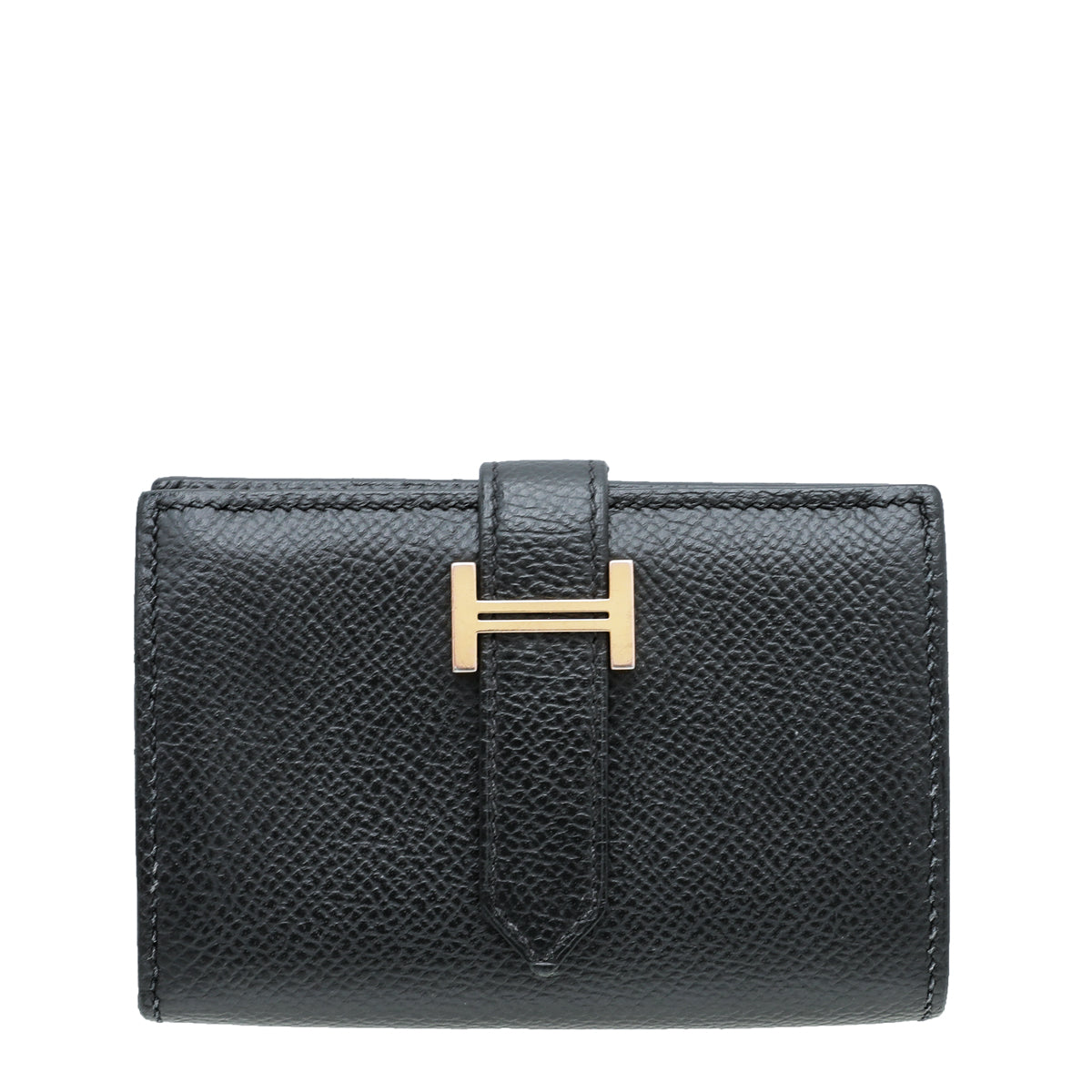 Hermes Noir Bearn Card Holder Wallet-Hermes-THE CLOSET