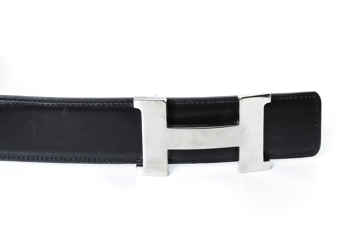Hermes Black-Brown Reversible Belt 95-Hermes-THE CLOSET