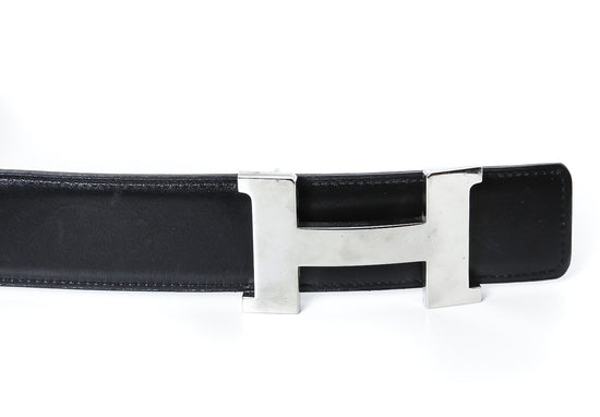 Hermes Black-Brown Reversible Belt 95
