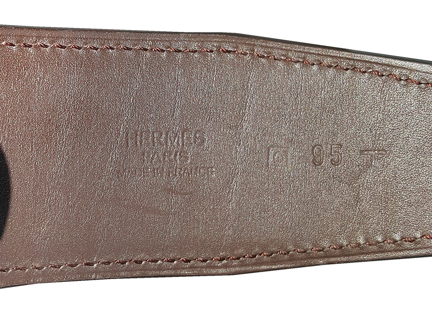 Hermes Black-Brown Reversible Belt 95-Hermes-THE CLOSET