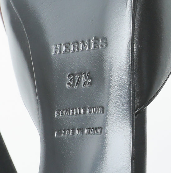 Hermes Bicolor Initiale Heels 37.5