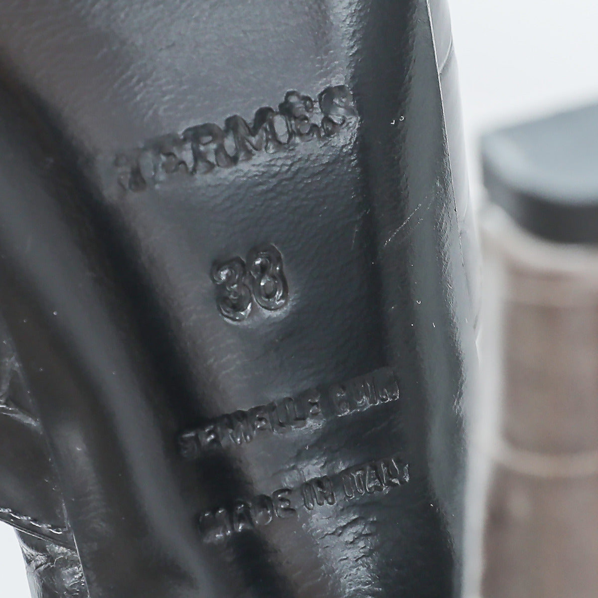 Hermes Crocodile Initiale Platform Sandal 38-Hermes-THE CLOSET