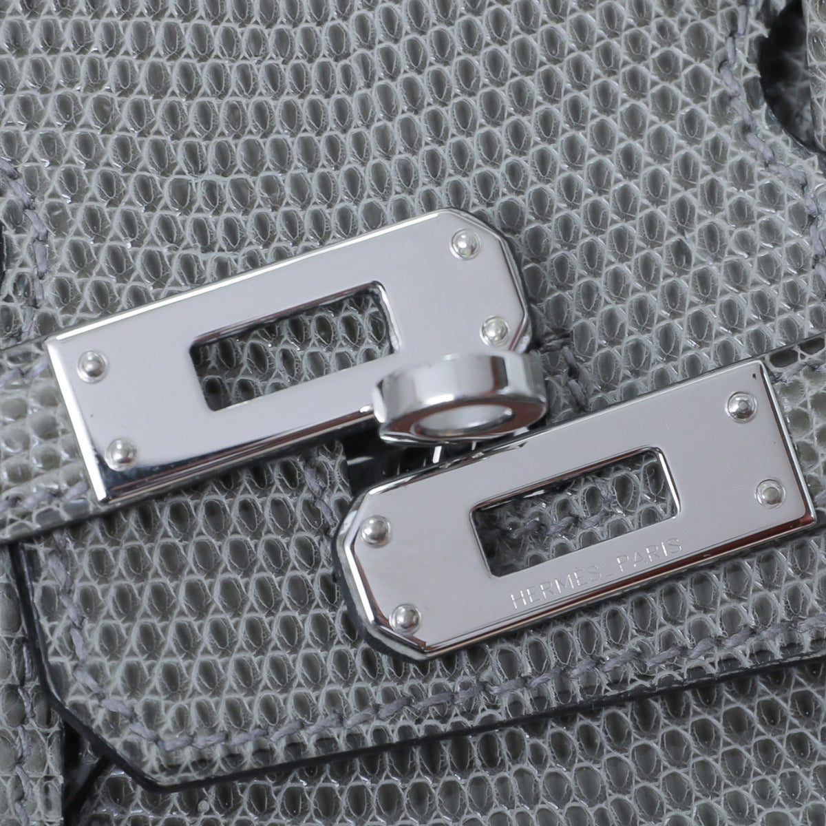 Hermes Gris Fonce Lizard Birikin 25-Hermes-THE CLOSET
