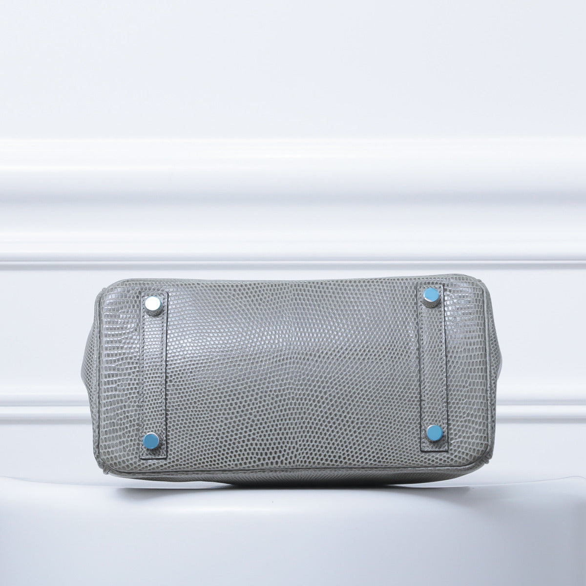 Hermes Gris Fonce Lizard Birikin 25-Hermes-THE CLOSET