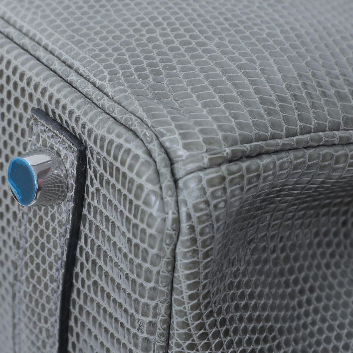 Hermes Gris Fonce Lizard Birikin 25-Hermes-THE CLOSET