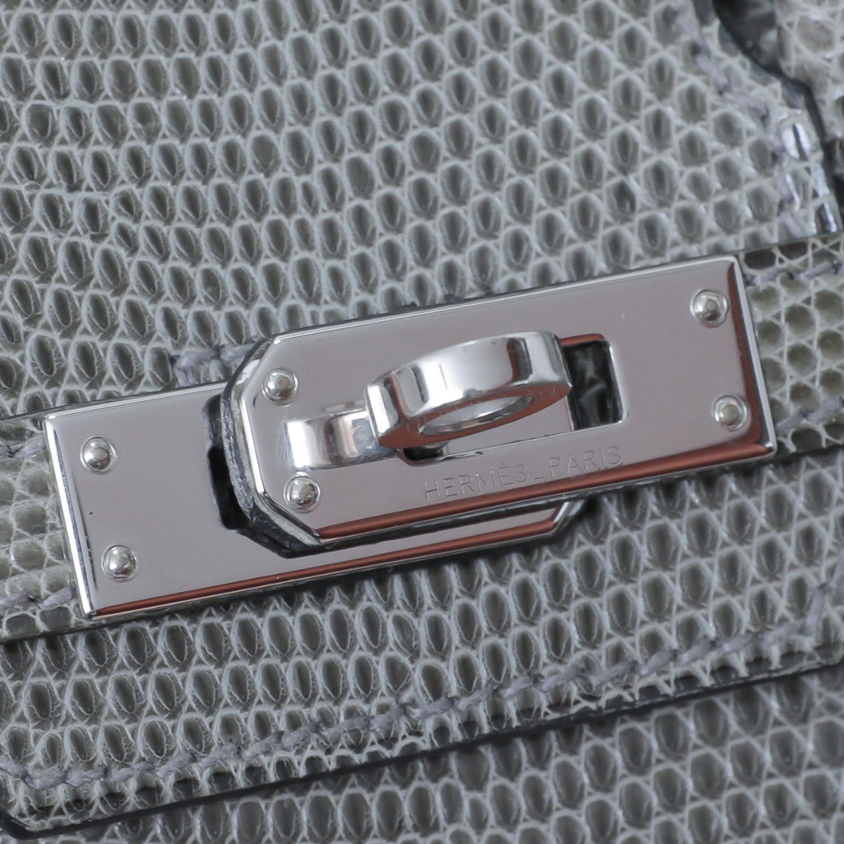 Hermes Gris Fonce Lizard Birikin 25-Hermes-THE CLOSET