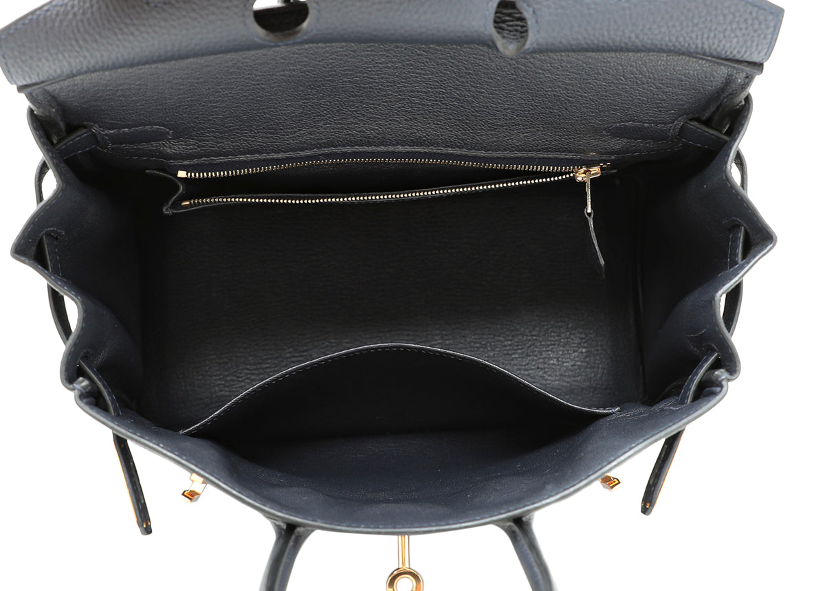 Hermes Bleu Nuit Birkin Bag 25-Hermes-THE CLOSET