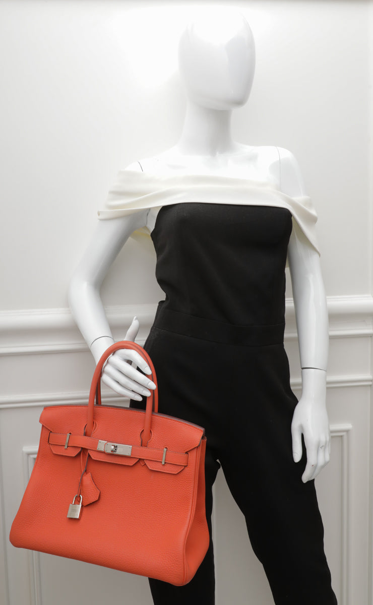 Hermes Orange Birkin 30 Bag-Hermes-THE CLOSET