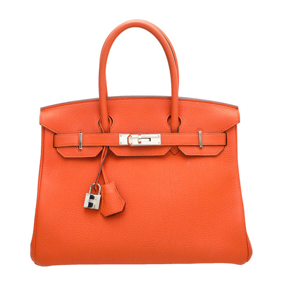 Hermes Orange Birkin 30 Bag