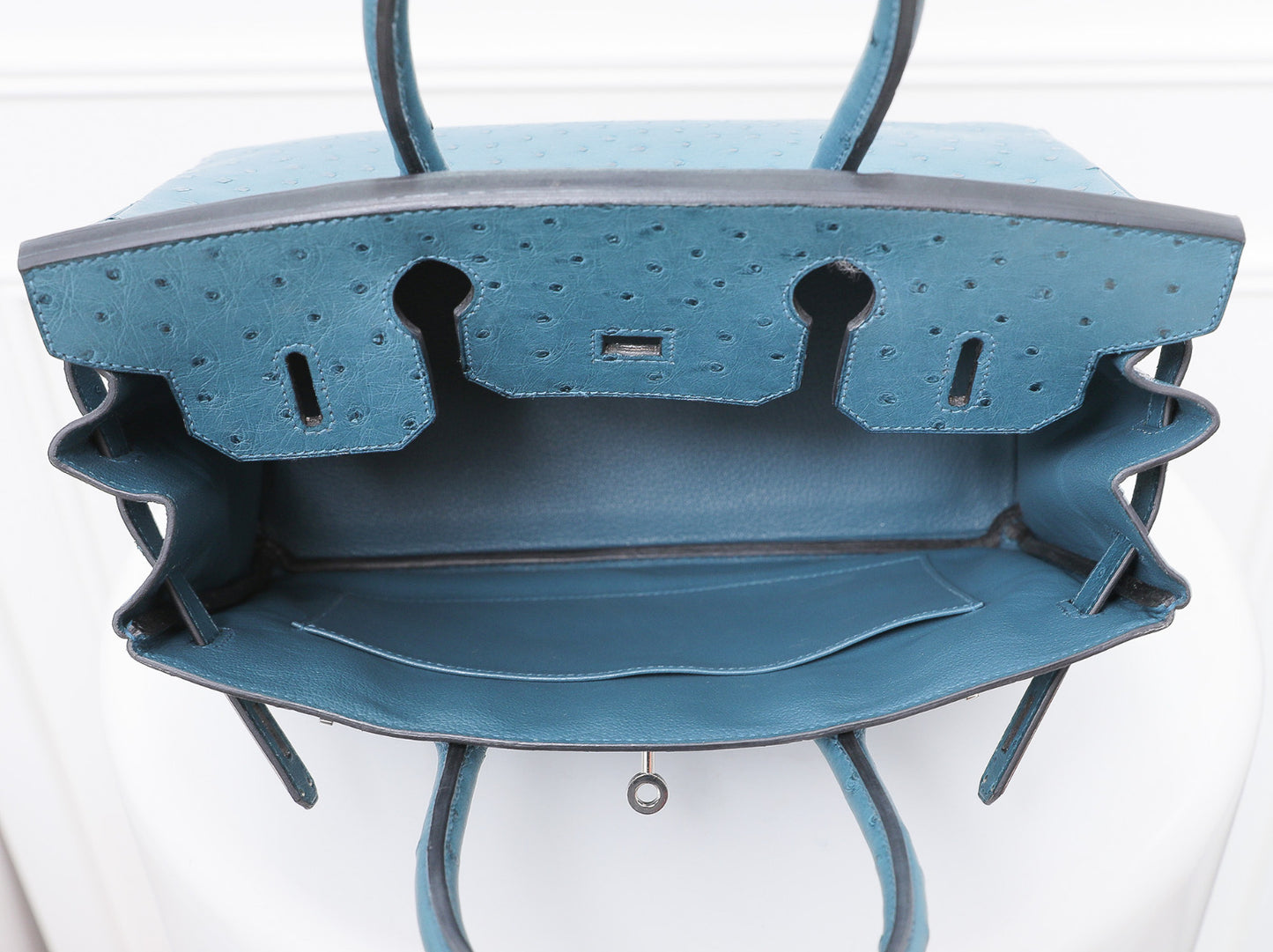 Hermes Cobalt Ostrich Birkin 30-Hermes-THE CLOSET