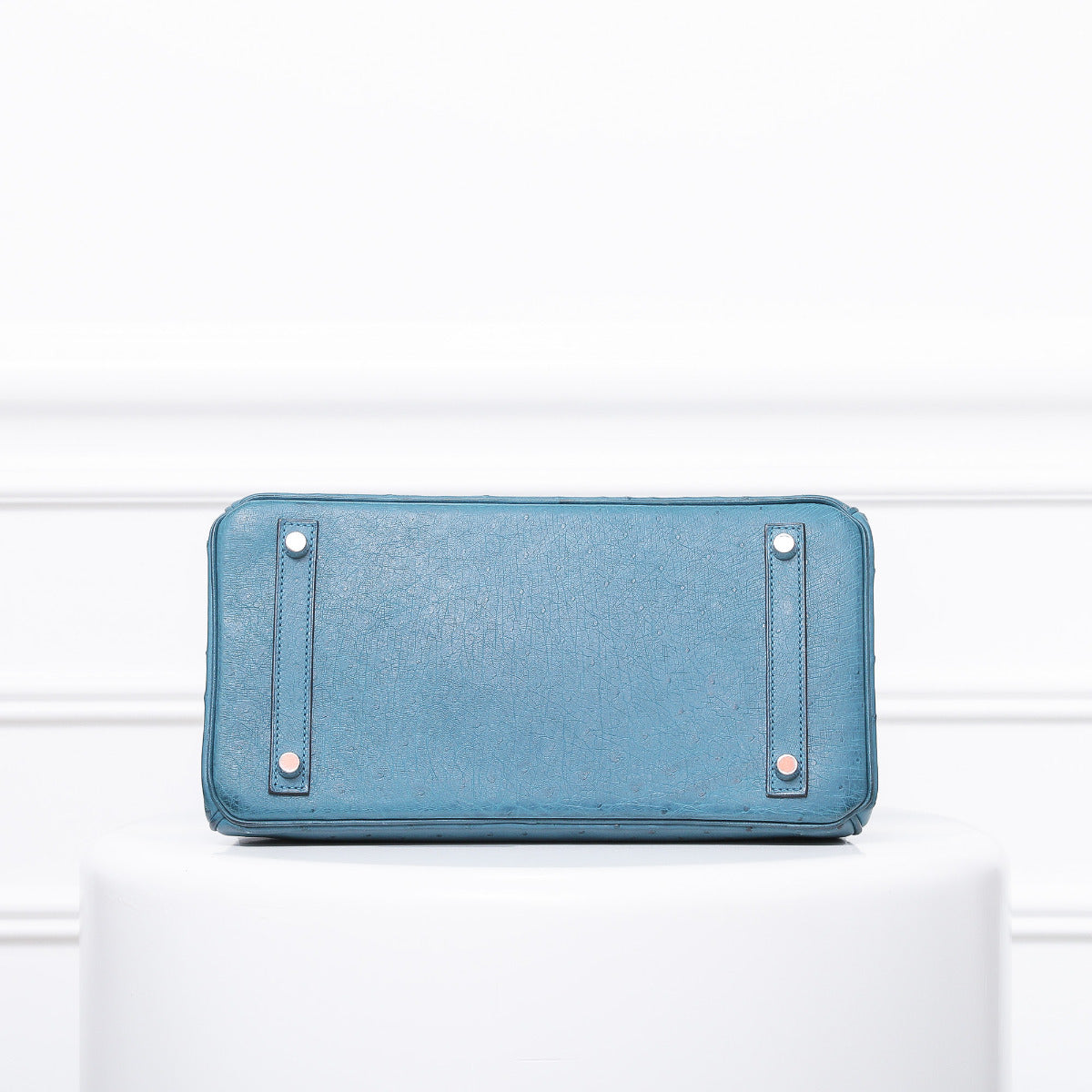 Hermes Cobalt Ostrich Birkin 30-Hermes-THE CLOSET