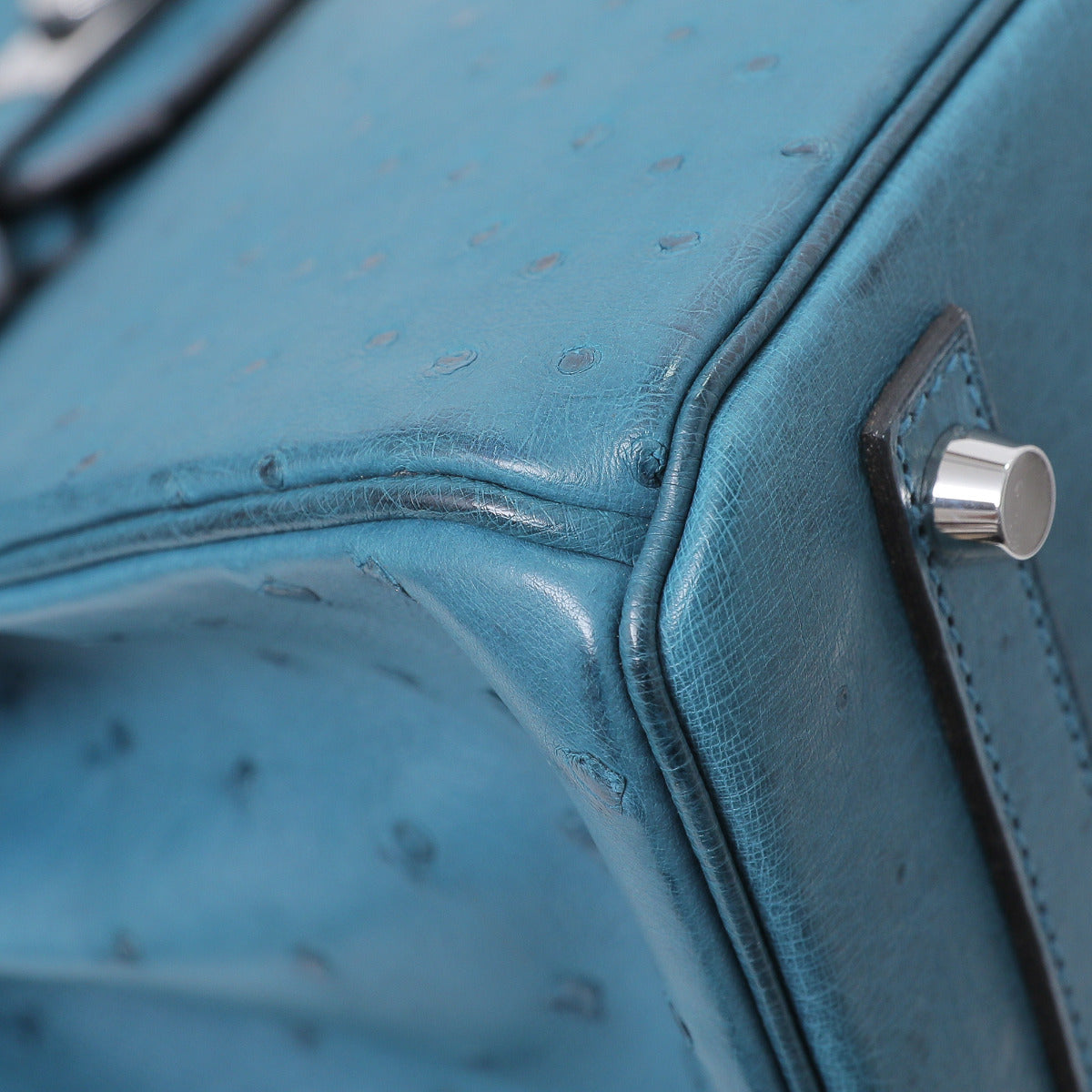 Hermes Cobalt Ostrich Birkin 30-Hermes-THE CLOSET