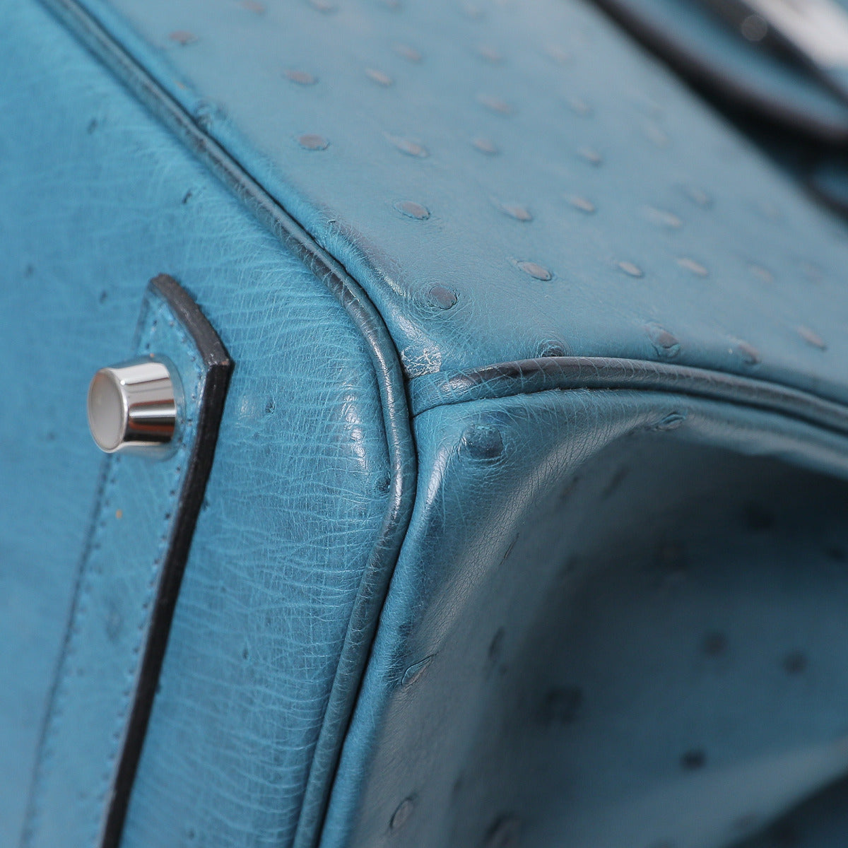 Hermes Cobalt Ostrich Birkin 30-Hermes-THE CLOSET