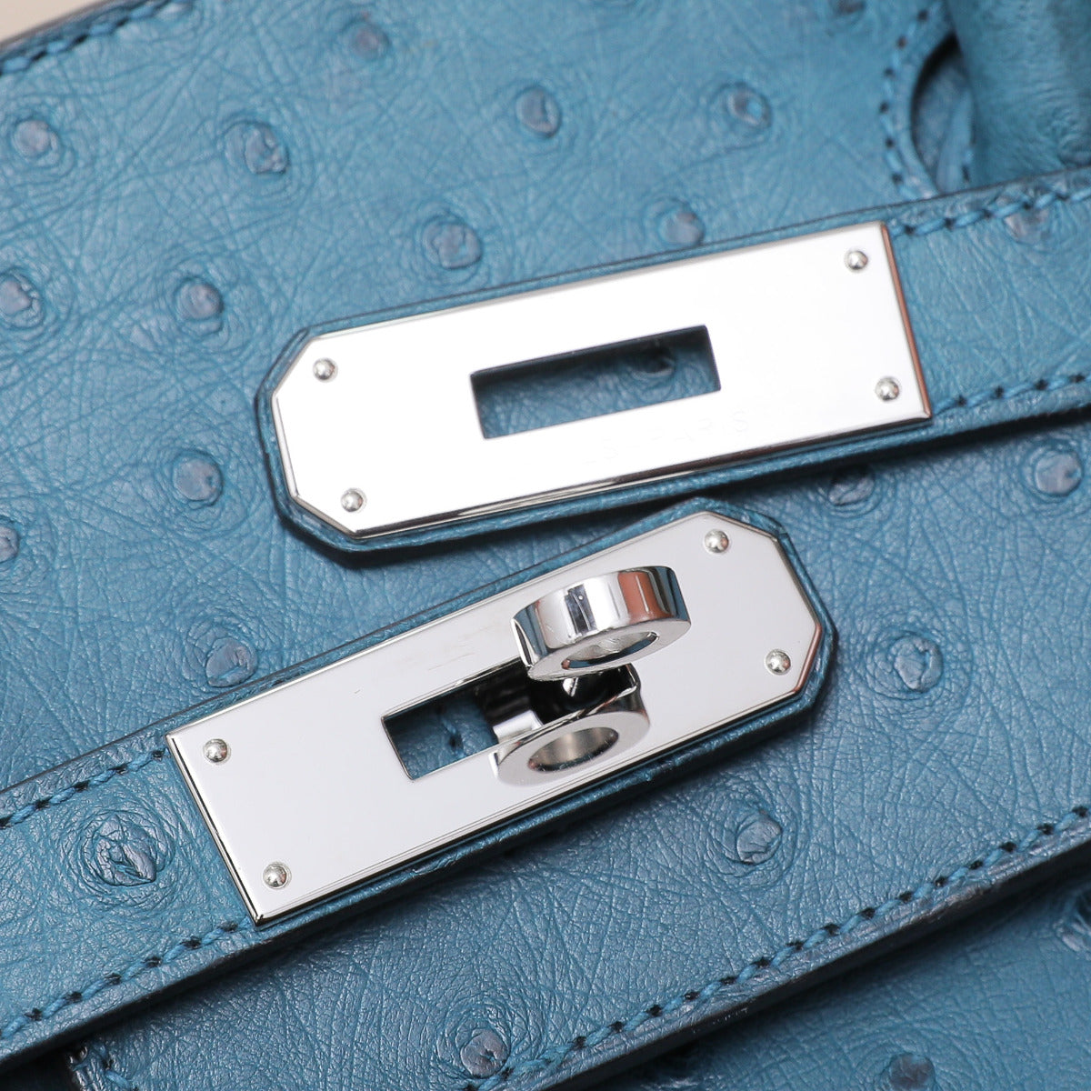 Hermes Cobalt Ostrich Birkin 30-Hermes-THE CLOSET