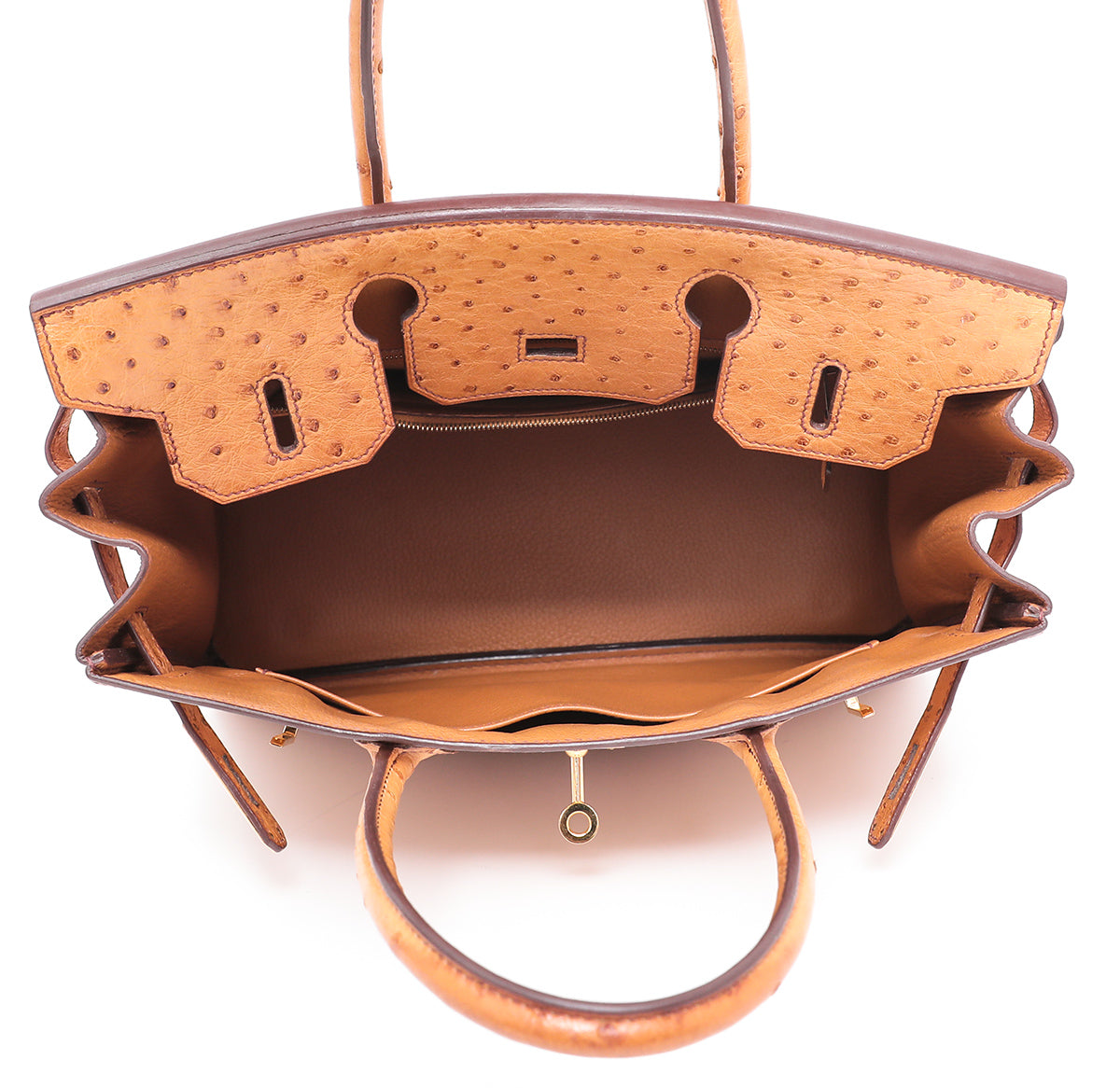 Hermes Gold Ostrich Birkin 30-Hermes-THE CLOSET