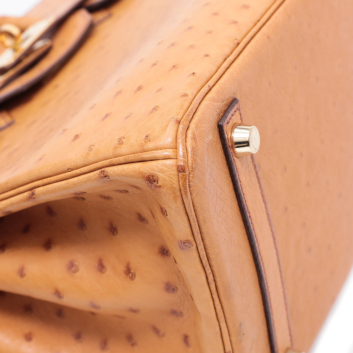Hermes Gold Ostrich Birkin 30-Hermes-THE CLOSET