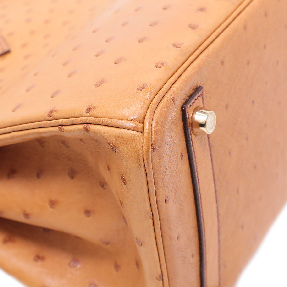 Hermes Gold Ostrich Birkin 30-Hermes-THE CLOSET