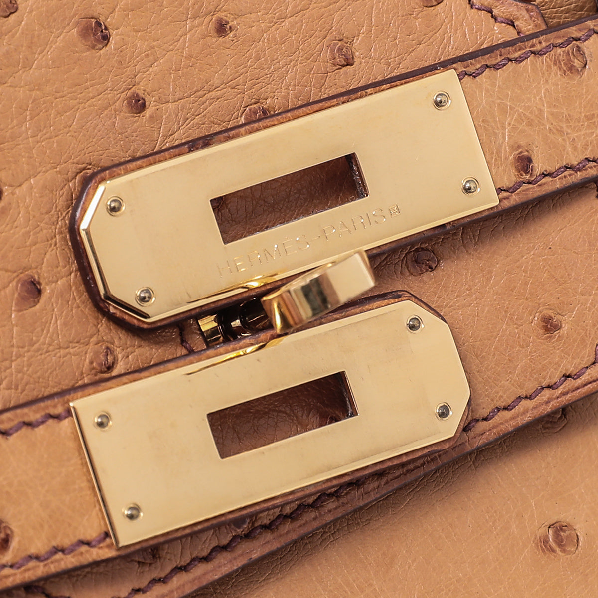 Hermes Gold Ostrich Birkin 30-Hermes-THE CLOSET