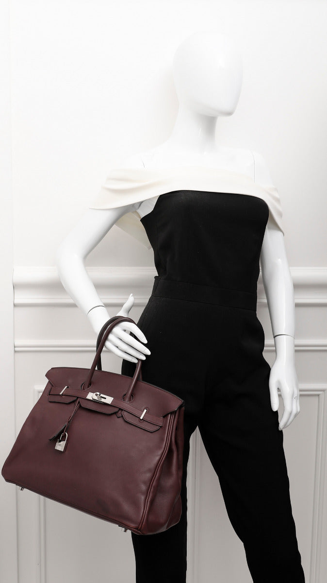 Hermes Bordeaux Swift Birkin 35 Bag-Hermes-THE CLOSET