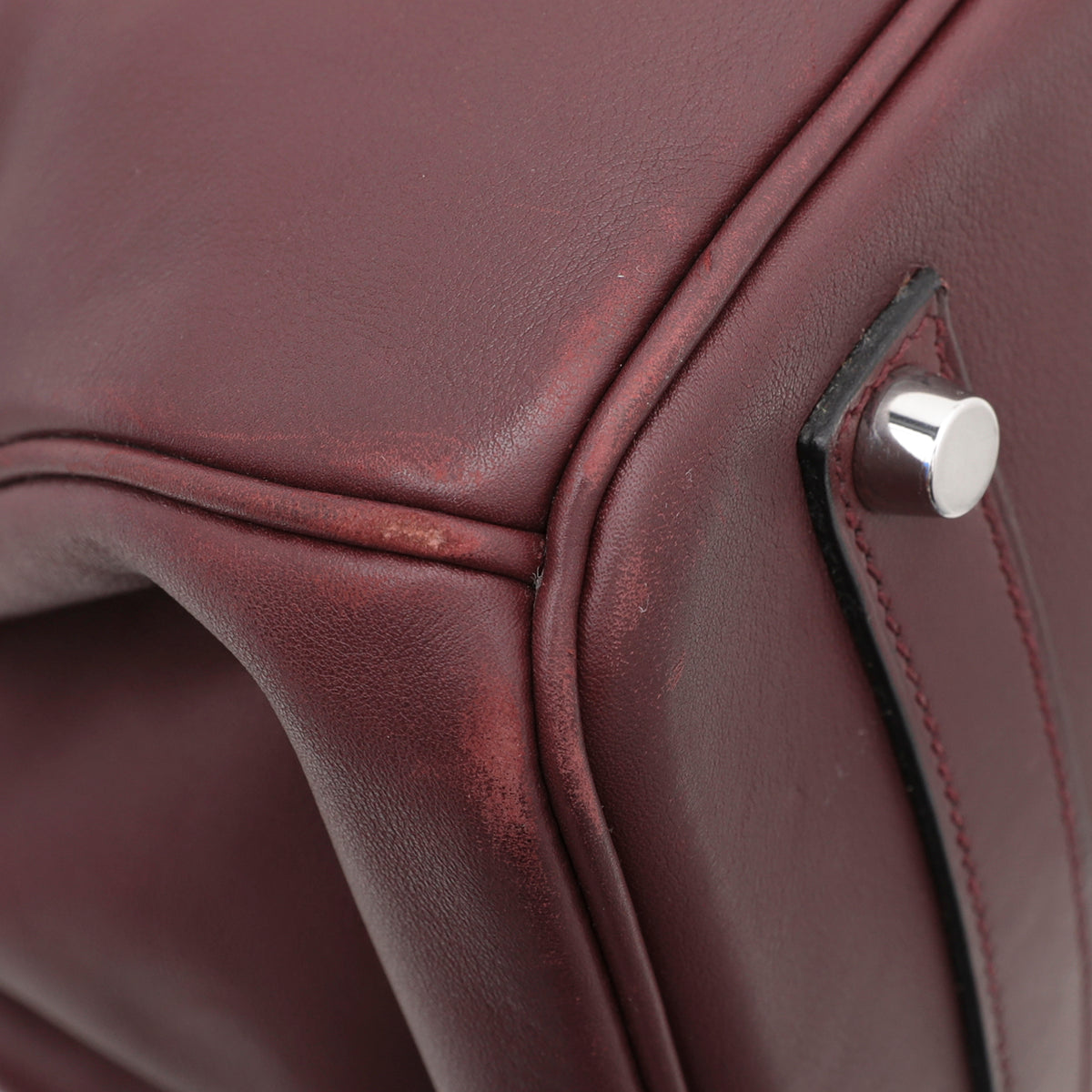 HERMES Birkin 35 Handbag Red Swift Leather