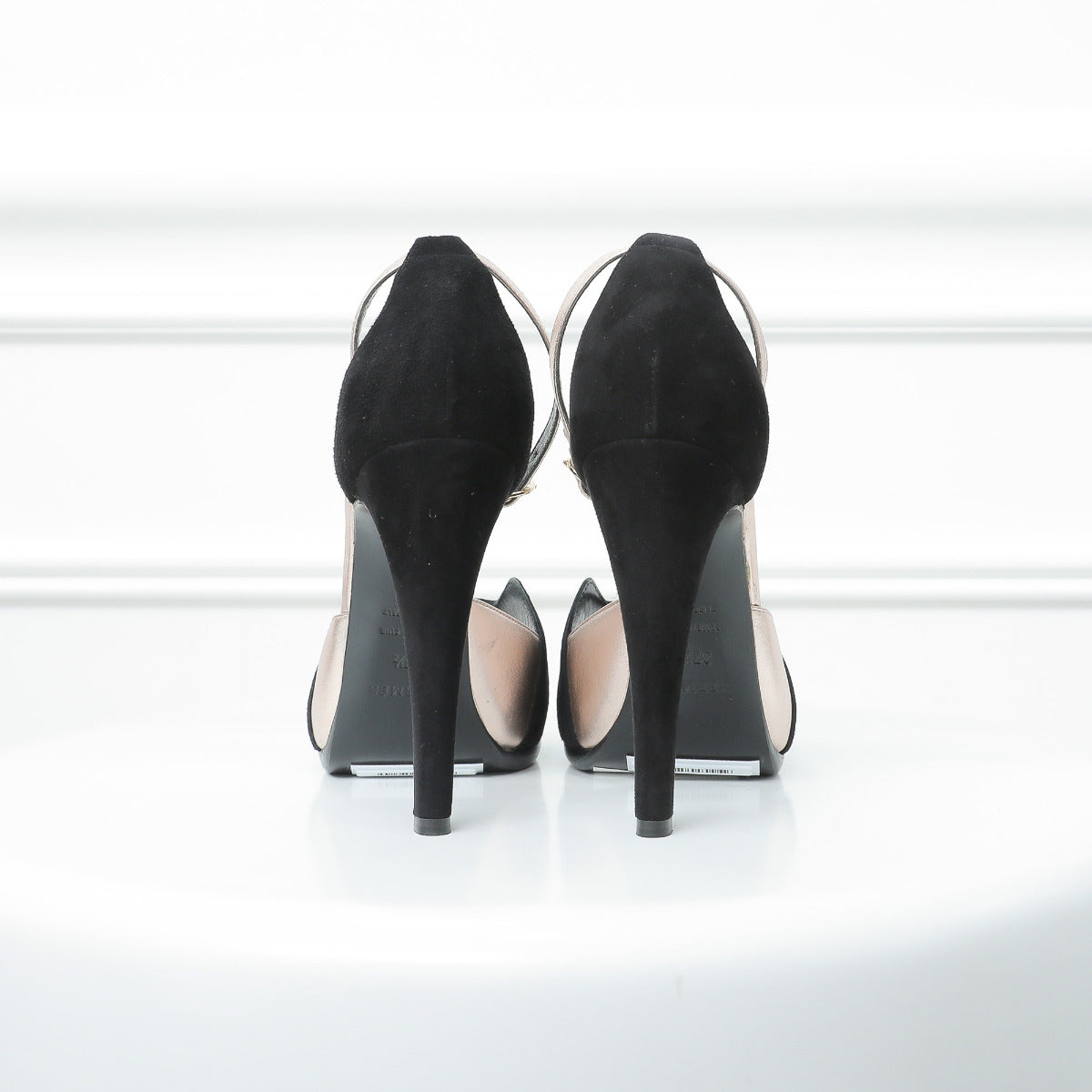 Hermes Bicolor Initiale Heels 37 ½-Hermes-THE CLOSET