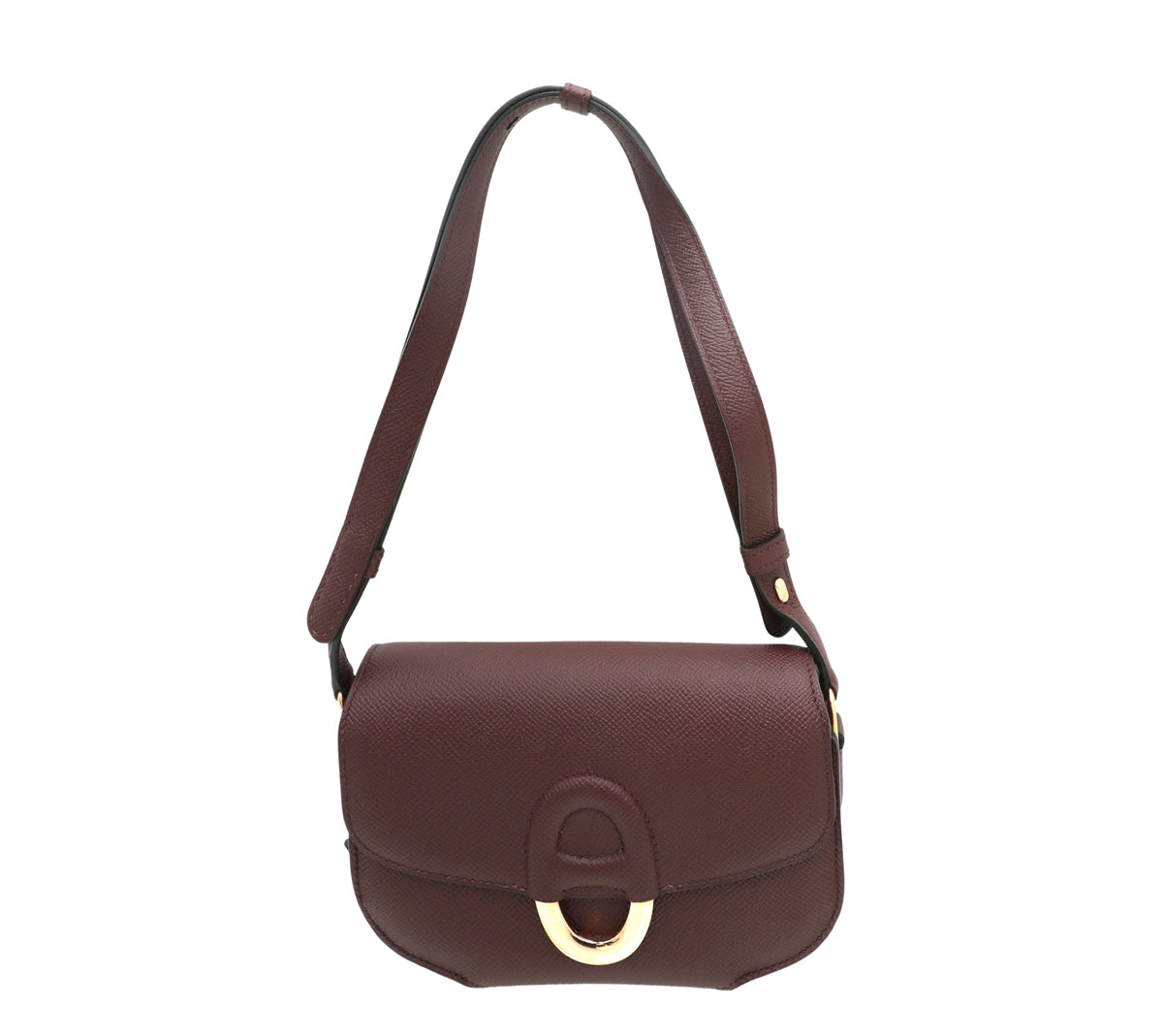 Hermes Bordeaux Epsom Cherche Midi 18 Bag W- Twilly-Hermes-THE CLOSET