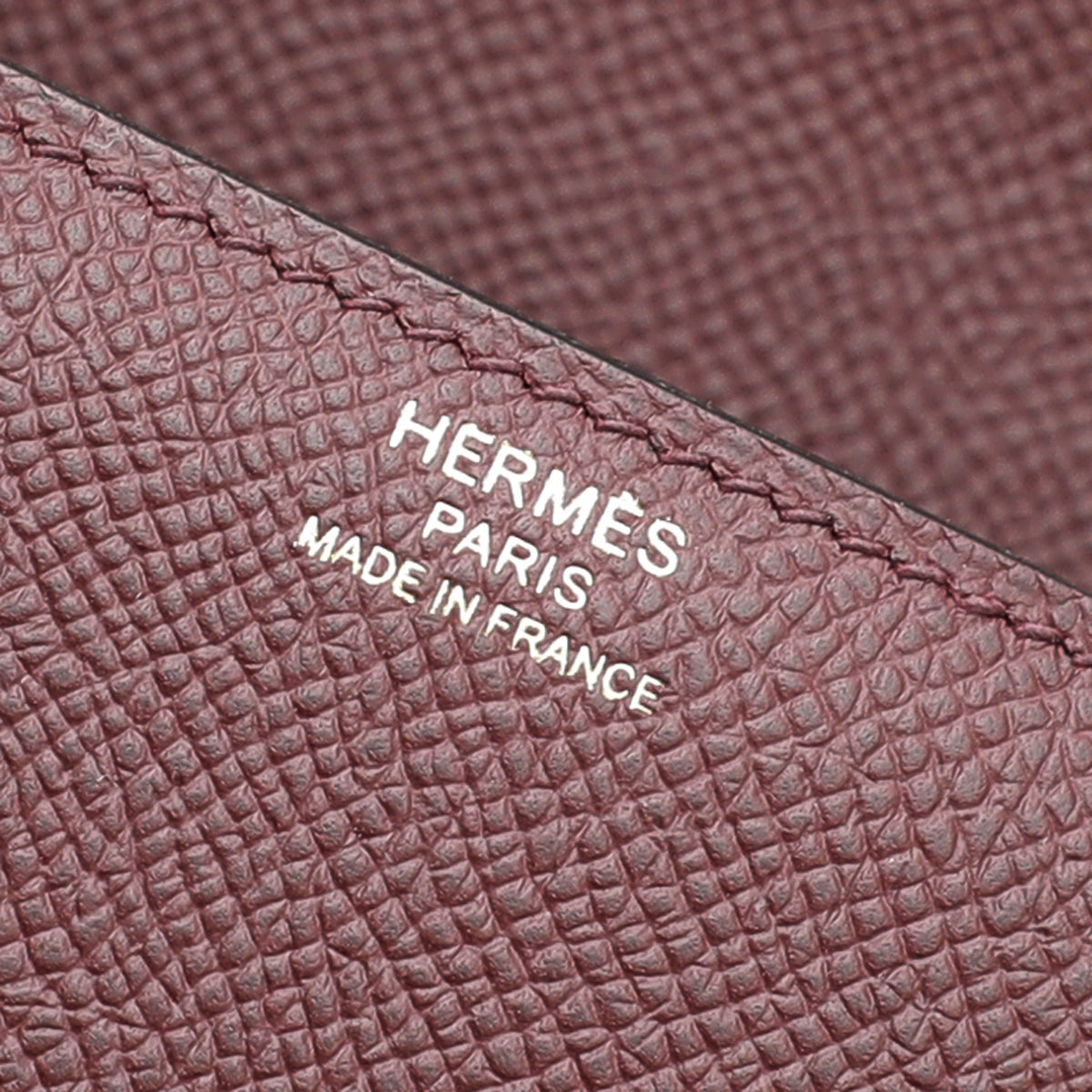 Hermes Bordeaux Epsom Cherche Midi 18 Bag W- Twilly-Hermes-THE CLOSET