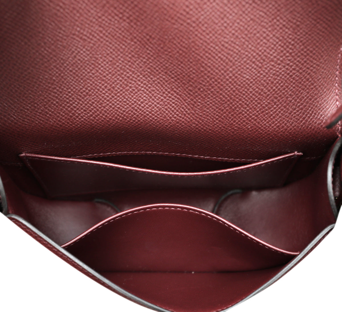 Hermes Bordeaux Epsom Cherche Midi 18 Bag W- Twilly-Hermes-THE CLOSET