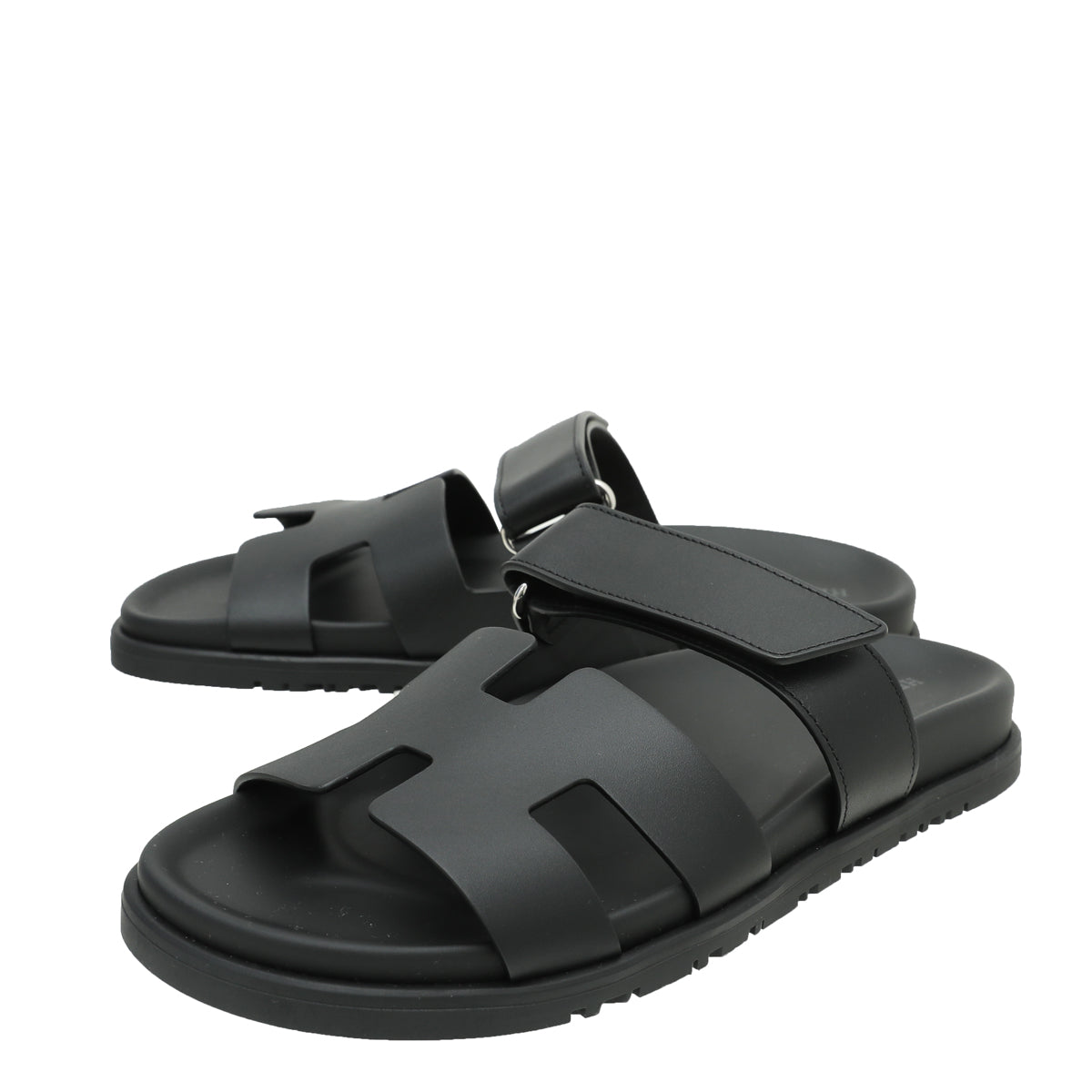 Hermes Black Chypre Sandals 38-Hermes-THE CLOSET
